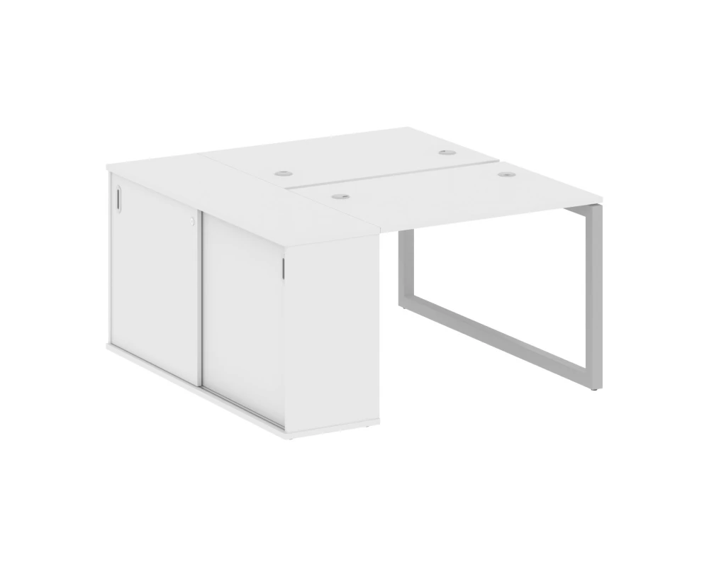 Рабочая станция с шкафом-купе на О-образном м/к 1410x1475x750 Метал Систем Куатро 5x5 / Metal System Quattro 5x5