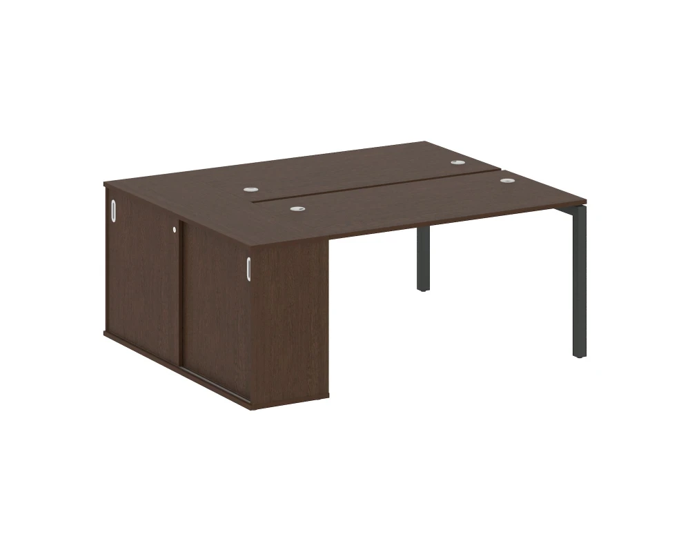 Рабочая станция с шкафом-купе на П-образном м/к 1810x1475x750 Метал Систем Куатро 5x5 / Metal System Quattro 5x5