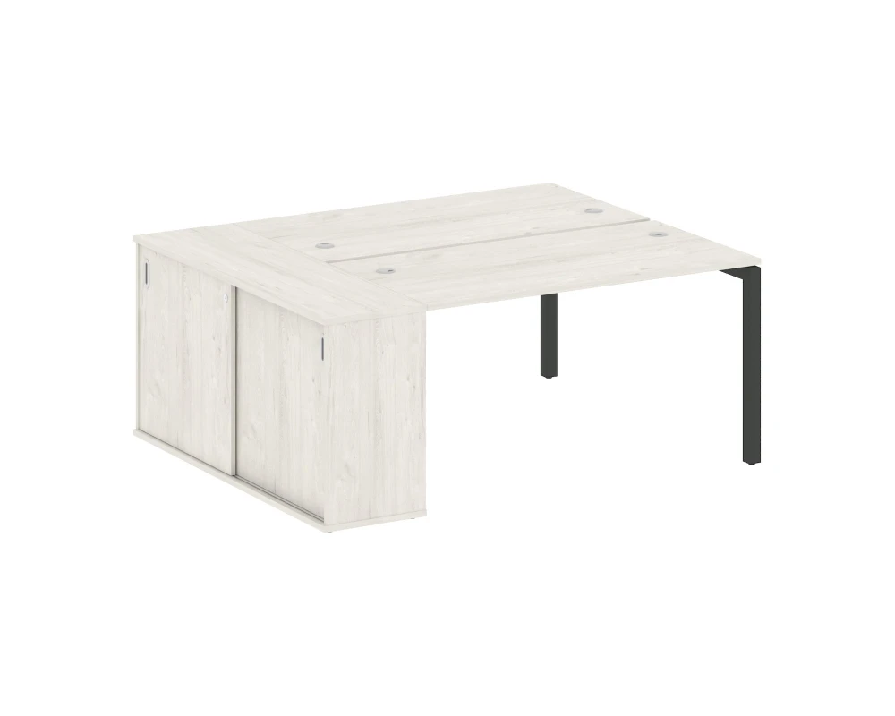 Рабочая станция с шкафом-купе на П-образном м/к 1810x1475x750 Метал Систем Куатро 5x5 / Metal System Quattro 5x5