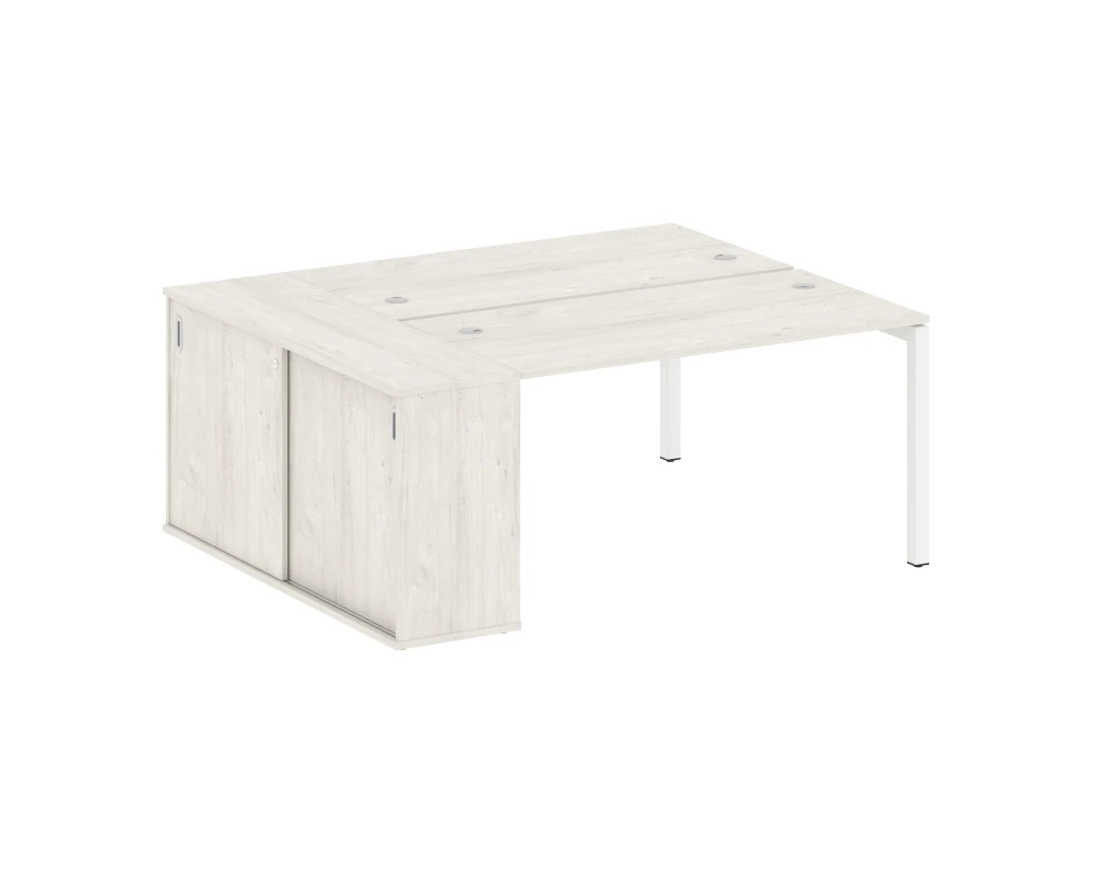 Рабочая станция с шкафом-купе на П-образном м/к 1810x1475x750 Метал Систем Куатро 5x5 / Metal System Quattro 5x5