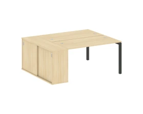 Рабочая станция с шкафом-купе на П-образном м/к 1810x1475x750 Метал Систем Куатро 5x5 / Metal System Quattro 5x5 images