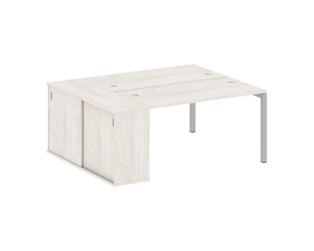 Рабочая станция с шкафом-купе на П-образном м/к 1810x1475x750 Метал Систем Куатро 5x5 / Metal System Quattro 5x5