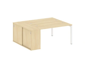 Рабочая станция с шкафом-купе на П-образном м/к 1810x1475x750 Метал Систем Куатро 5x5 / Metal System Quattro 5x5 images