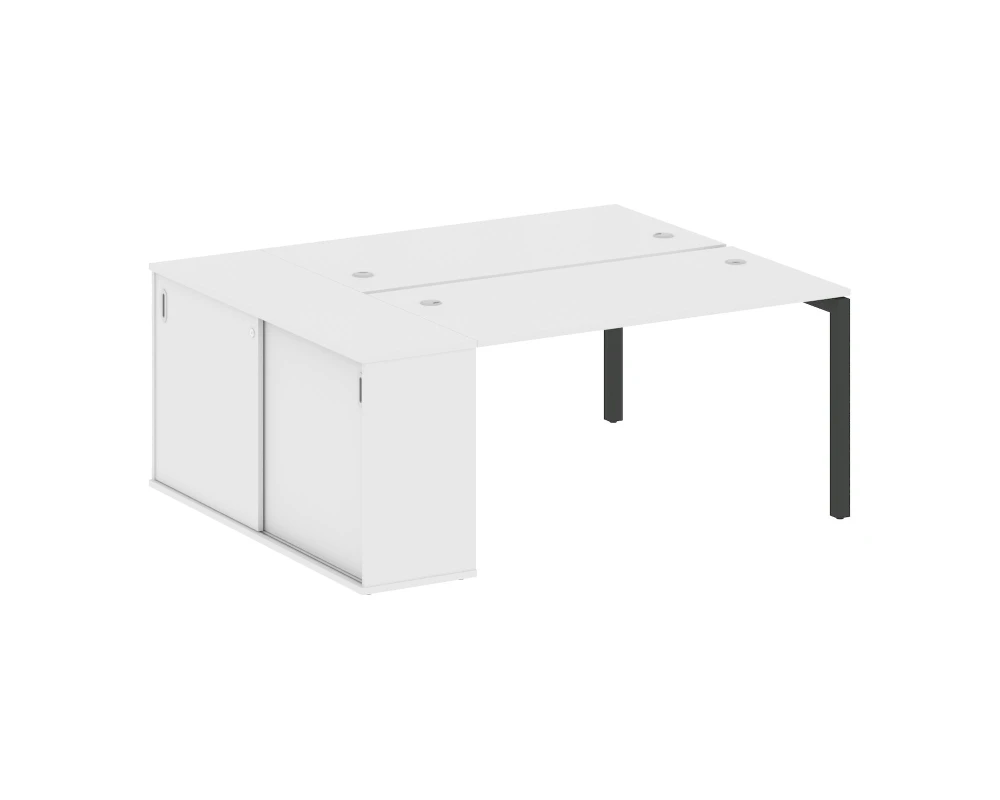 Рабочая станция с шкафом-купе на П-образном м/к 1810x1475x750 Метал Систем Куатро 5x5 / Metal System Quattro 5x5