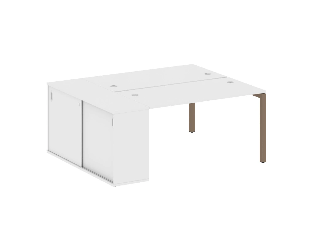 Рабочая станция с шкафом-купе на П-образном м/к 1810x1475x750 Метал Систем Куатро 5x5 / Metal System Quattro 5x5