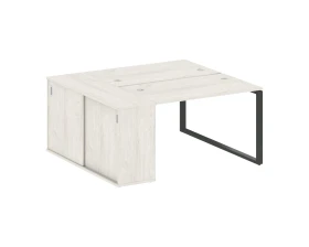 Рабочая станция с шкафом-купе на О-образном м/к 1610x1475x750 Метал Систем / Metal System images