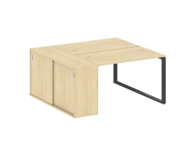 Рабочая станция с шкафом-купе на О-образном м/к 1610x1475x750 Метал Систем / Metal System images