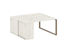 Рабочая станция с шкафом-купе на О-образном м/к 1610x1475x750 Метал Систем / Metal System images