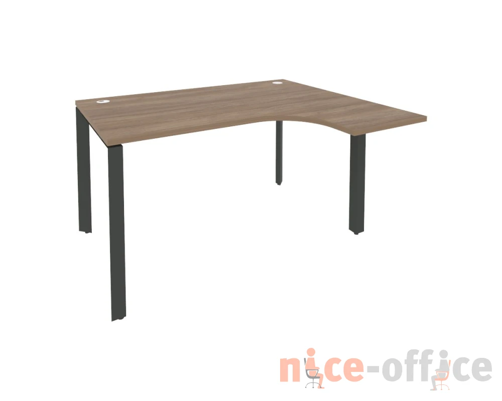 Стол эргономичный правый на П-образном м/к 1380x1180x750 (800/460) Оникс / Onix