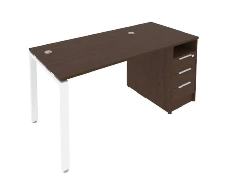 Рабочая станция на П-образном м/к с опорной тумбой 161,2x72x75 Метал Систем / Metal System