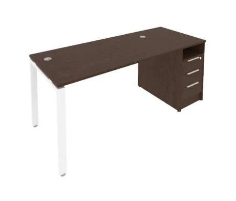 Рабочая станция на П-образном м/к с опорной тумбой 181,2x72x75 Метал Систем / Metal System