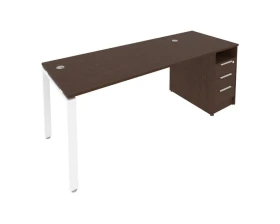 Рабочая станция на П-образном м/к с опорной тумбой 201,2x72x75 Метал Систем / Metal System images