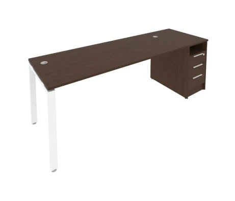 Рабочая станция на П-образном м/к с опорной тумбой 221,2x72x75 Метал Систем / Metal System