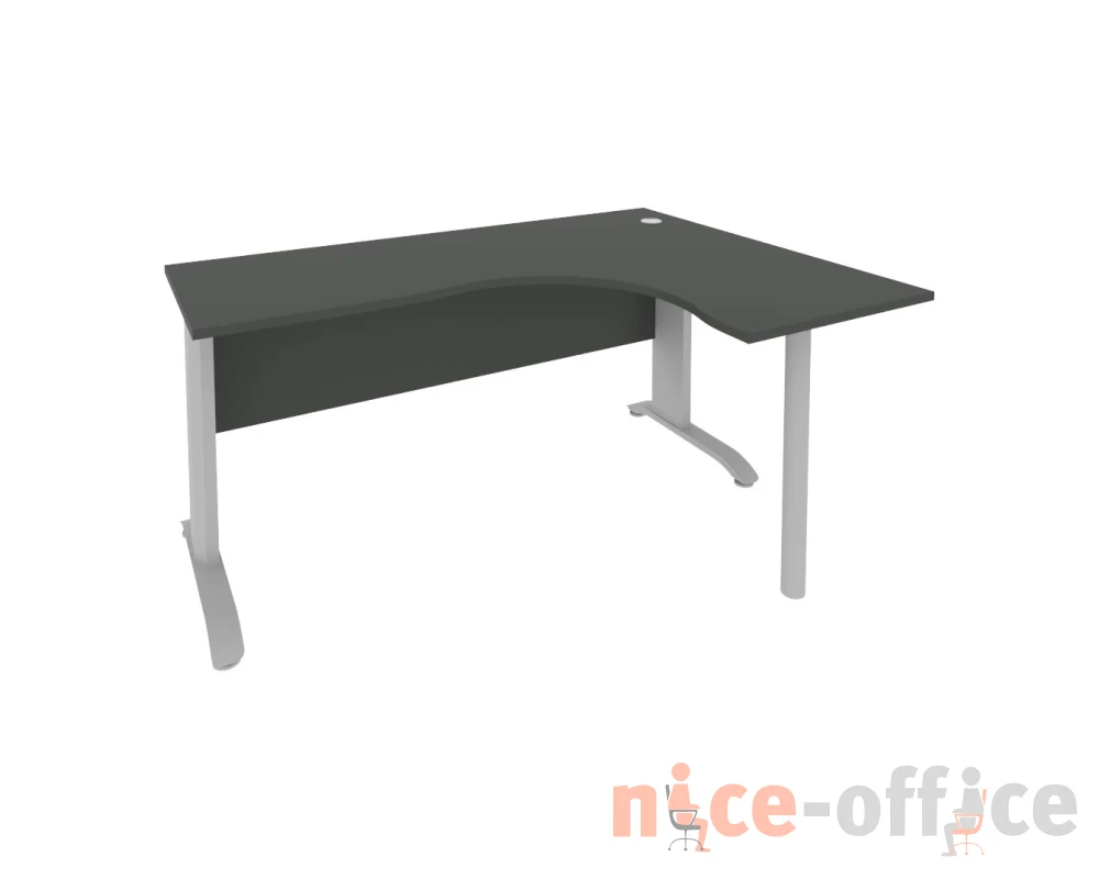 Стол офисный угловой правый металлокаркас 1600x1200x755 Рива / Riva