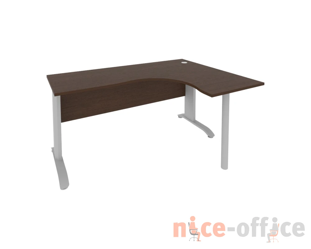 Стол офисный угловой правый металлокаркас 1600x1200x755 Рива / Riva