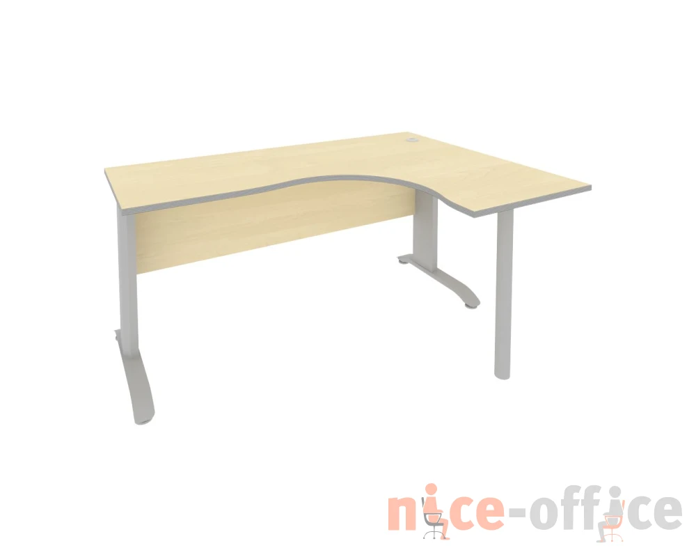 Стол офисный угловой правый металлокаркас 1600x1200x755 Рива / Riva