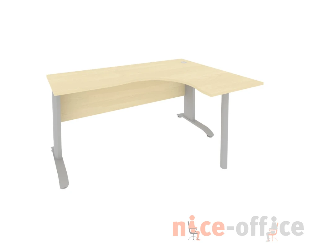 Стол офисный угловой правый металлокаркас 1600x1200x755 Рива / Riva