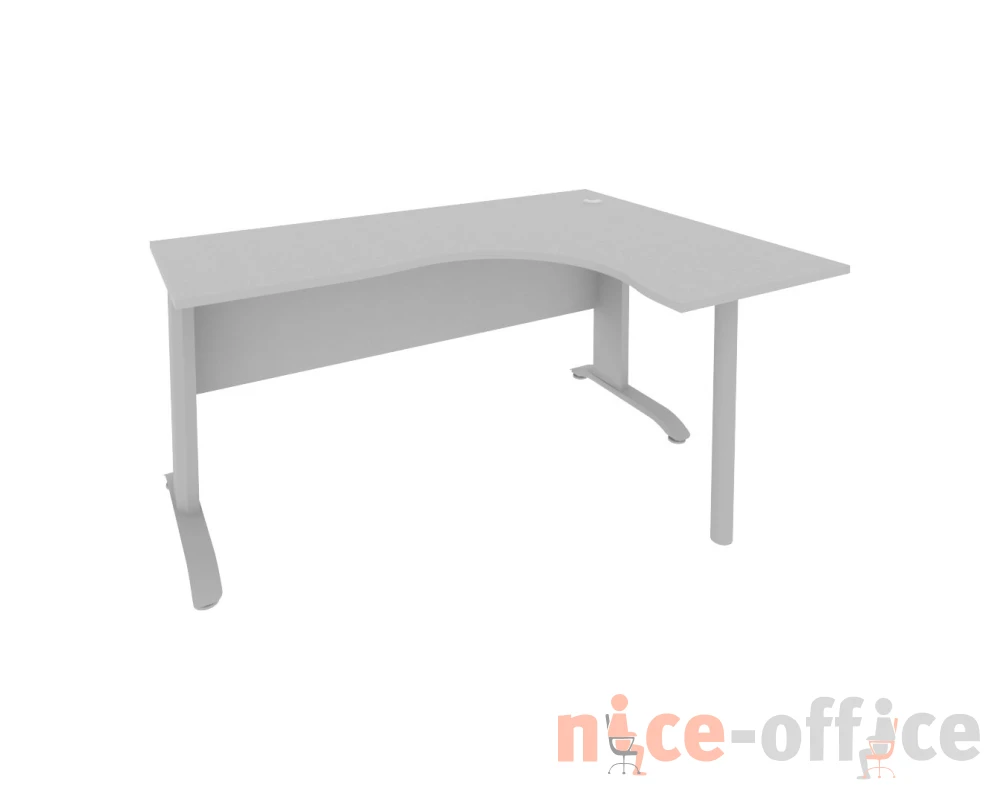 Стол офисный угловой правый металлокаркас 1600x1200x755 Рива / Riva