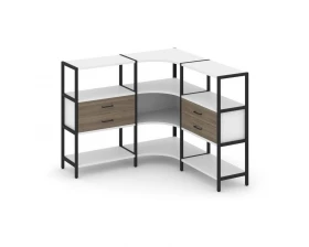 Трехсекционный угловой стеллаж трехярусный с ящиками 1590х1590х1246 Shelf System images