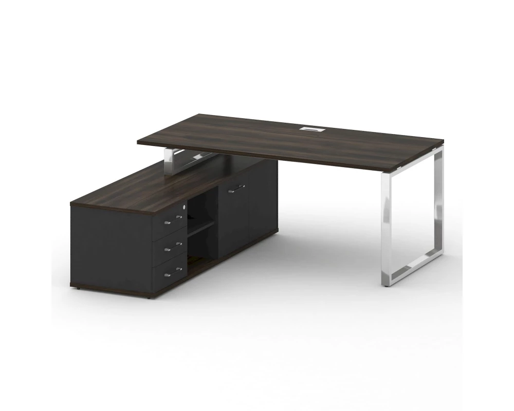 Стол для руководителя с опорной греденцией , левый 180 Shift