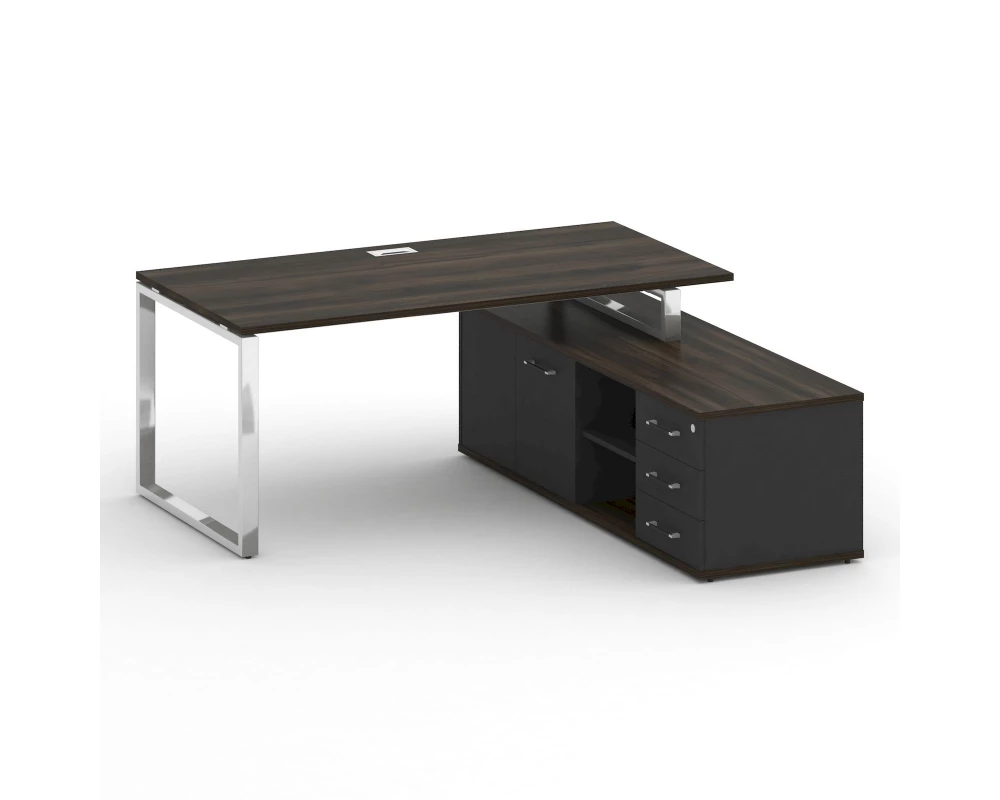 Стол для руководителя с опорной греденцией, правый 180 Shift