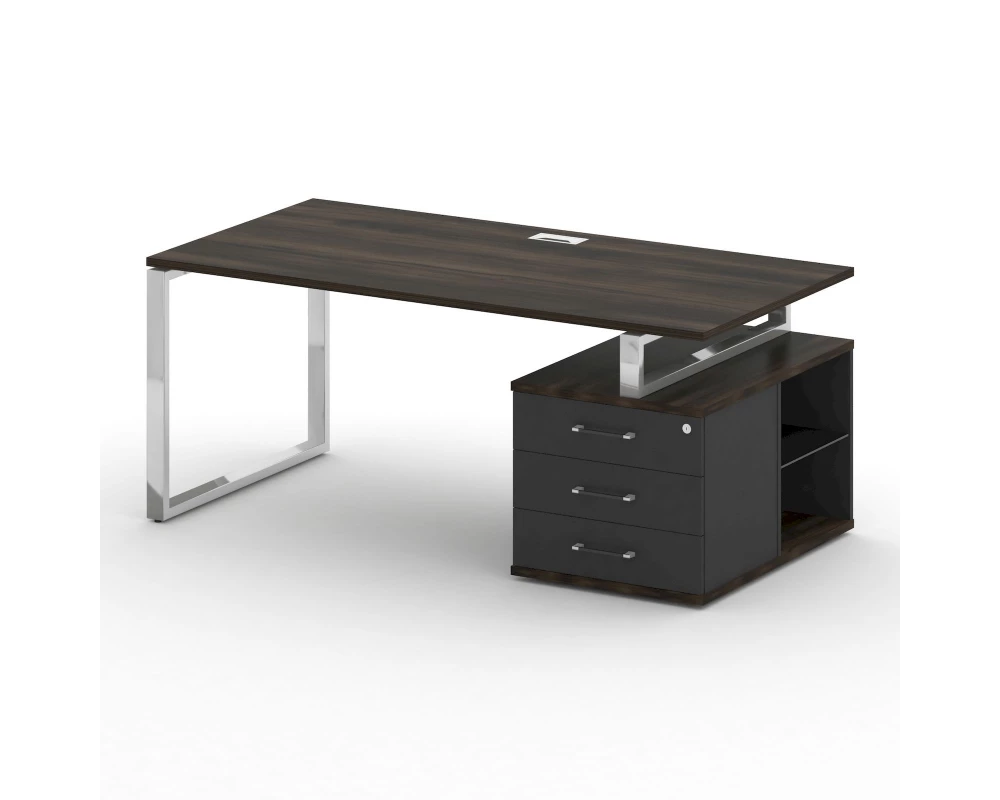 Стол для руководителя с опорной тумбой , правый 180 Shift