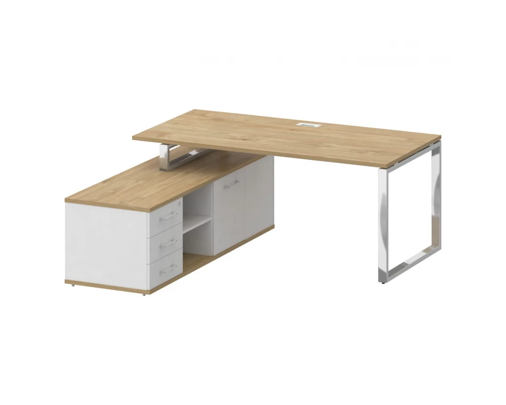 Стол для руководителя с опорной греденцией , левый 180 Shift