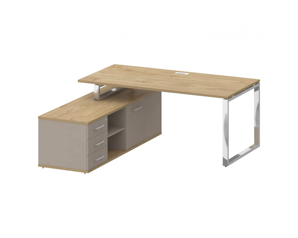 Стол для руководителя с опорной греденцией , левый 180 Shift