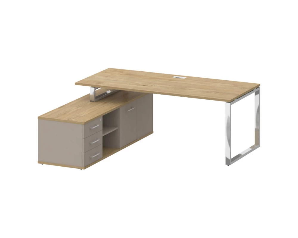 Стол для руководителя с опорной греденцией , левый 200 Shift