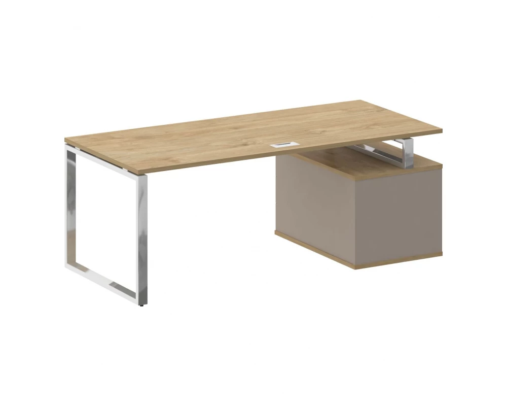 Стол для руководителя с опорной тумбой , левый 200 Shift