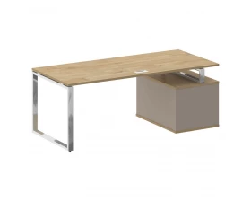 Стол для руководителя с опорной тумбой , левый 200 Shift images