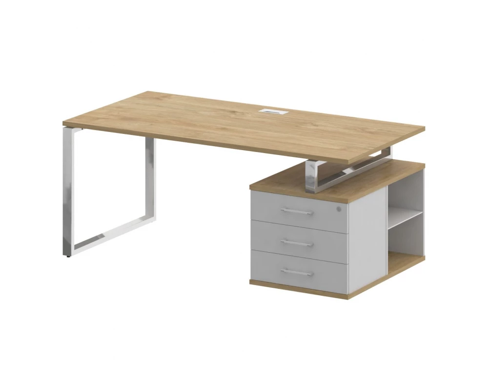 Стол для руководителя с опорной тумбой , правый 180 Shift