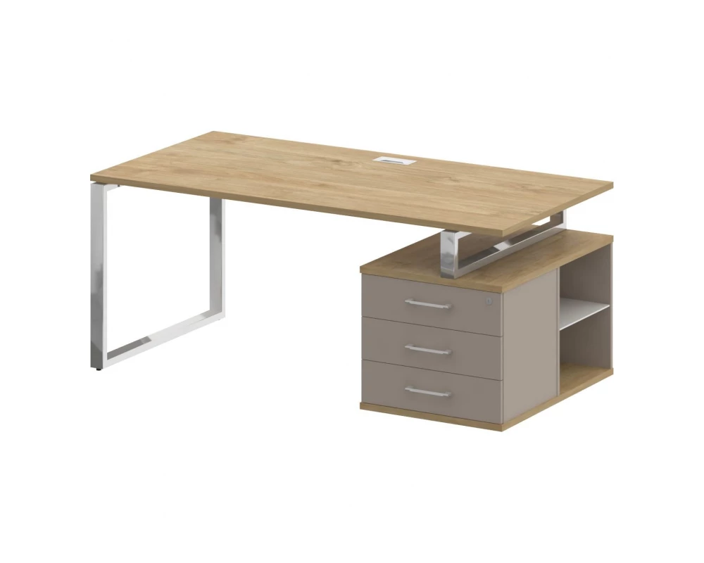 Стол для руководителя с опорной тумбой , правый 180 Shift