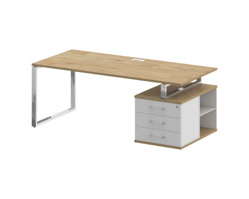 Стол для руководителя с опорной тумбой , правый 200 Shift