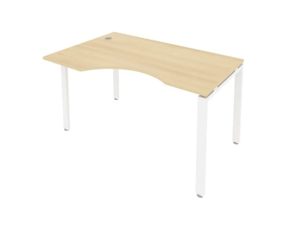 Стол криволинейный левый на П-образном м/к 140x90x75 Метал Систем / Metal System