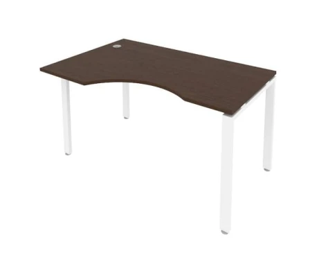 Стол криволинейный левый на П-образном м/к 140x90x75 Метал Систем / Metal System