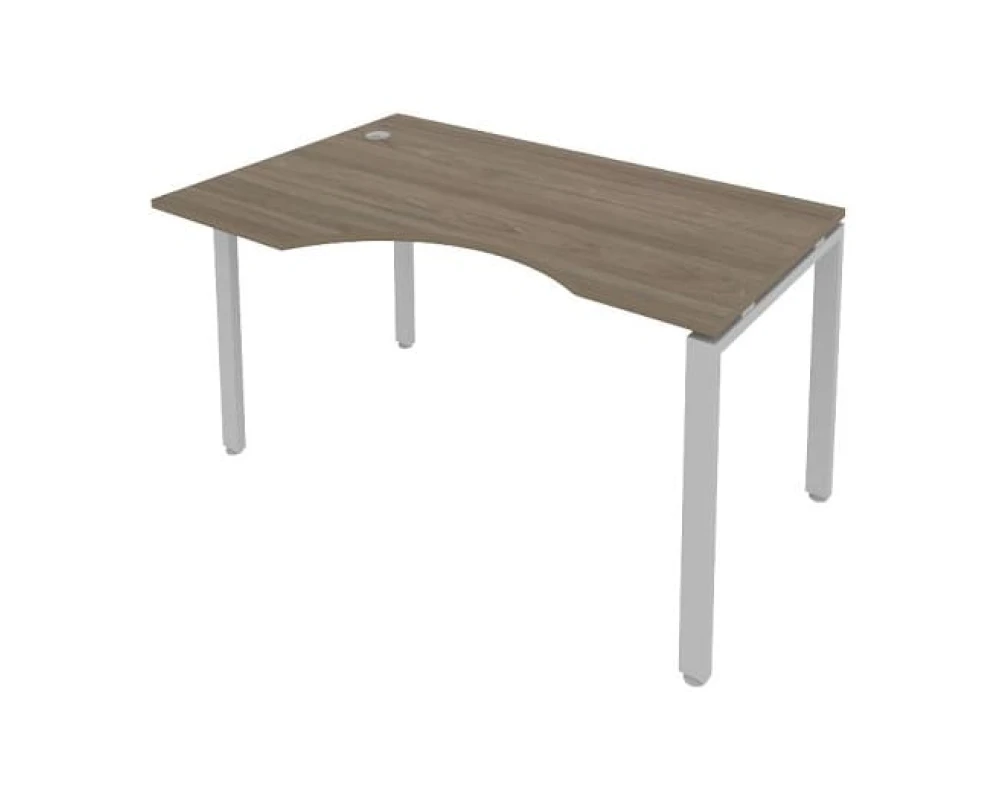 Стол криволинейный левый на П-образном м/к 140x90x75 Метал Систем / Metal System