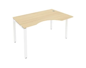 Стол криволинейный правый на П-образном м/к 140x90x75 Метал Систем / Metal System images