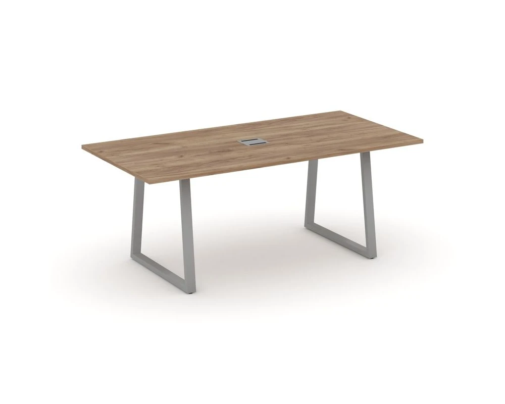 Стол переговорный опоры трапеция с лючком 1980x980x750 Стайл Проджект Директ / Style Project Direct