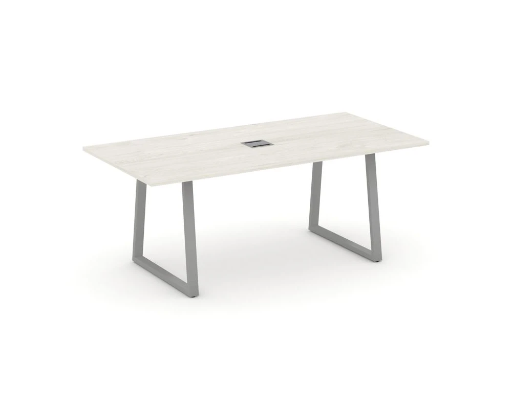 Стол переговорный опоры трапеция с лючком 1980x980x750 Стайл Проджект Директ / Style Project Direct