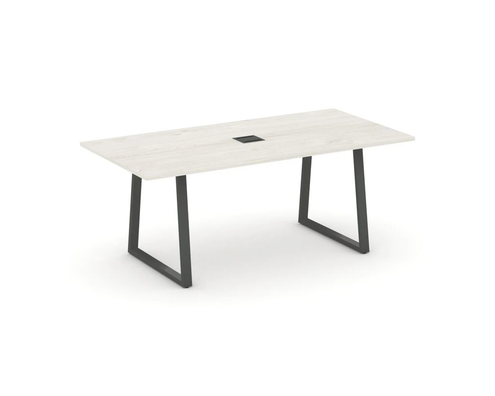Стол переговорный опоры трапеция с лючком 1980x980x750 Стайл Проджект Директ / Style Project Direct