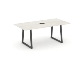 Стол переговорный опоры трапеция с лючком 1980x980x750 Стайл Проджект Директ / Style Project Direct images