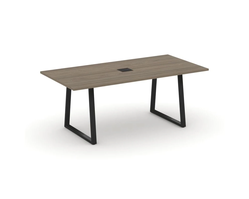 Стол переговорный опоры трапеция с лючком 1980x980x750 Стайл Проджект Директ / Style Project Direct