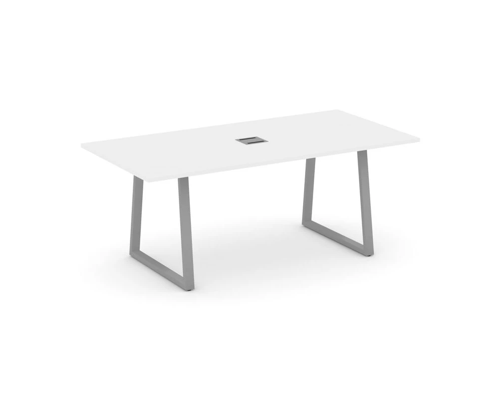 Стол переговорный опоры трапеция с лючком 1980x980x750 Стайл Проджект Директ / Style Project Direct