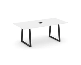 Стол переговорный опоры трапеция с лючком 1980x980x750 Стайл Проджект Директ / Style Project Direct images