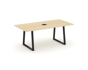 Стол переговорный опоры трапеция с лючком 1980x980x750 Стайл Проджект Директ / Style Project Direct images