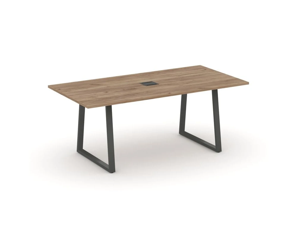 Стол переговорный опоры трапеция с лючком 1980x980x750 Стайл Проджект Директ / Style Project Direct