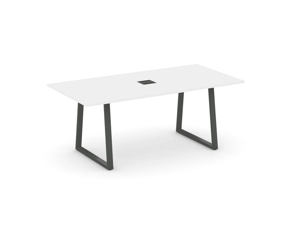 Стол переговорный опоры трапеция с лючком 1980x980x750 Стайл Проджект Директ / Style Project Direct