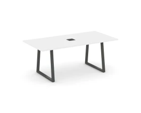 Стол переговорный опоры трапеция с лючком 1980x980x750 Стайл Проджект Директ / Style Project Direct images