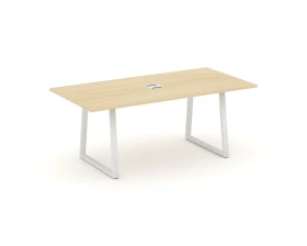 Стол переговорный опоры трапеция с лючком 1980x980x750 Стайл Проджект Директ / Style Project Direct images